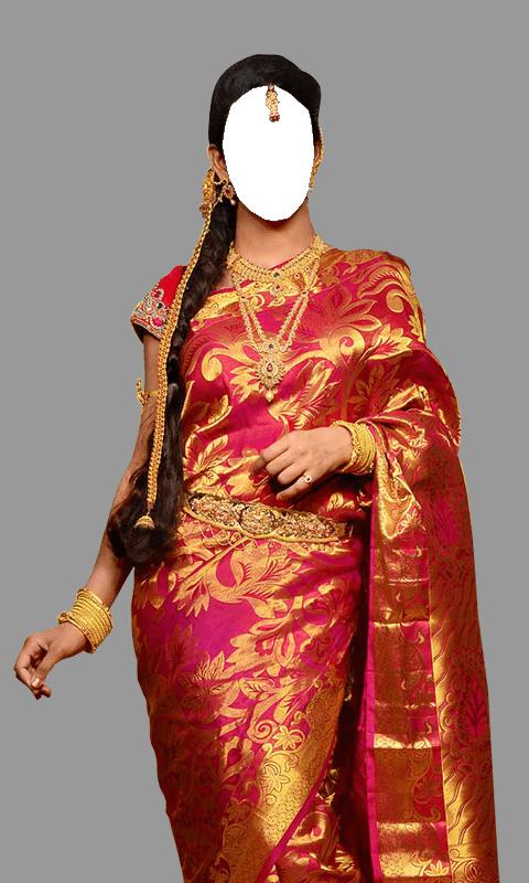 اسکرین شات 3 برنامه Women Saree Photo Maker