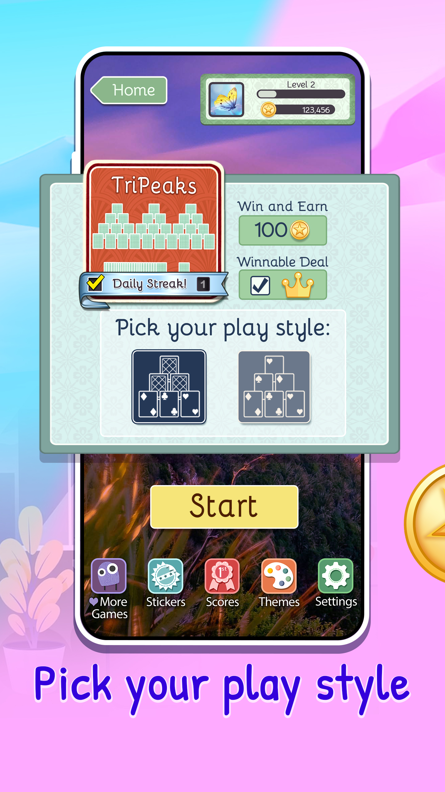 اسکرین شات 2 بازی TriPeaks Solitaire Deluxe® 2