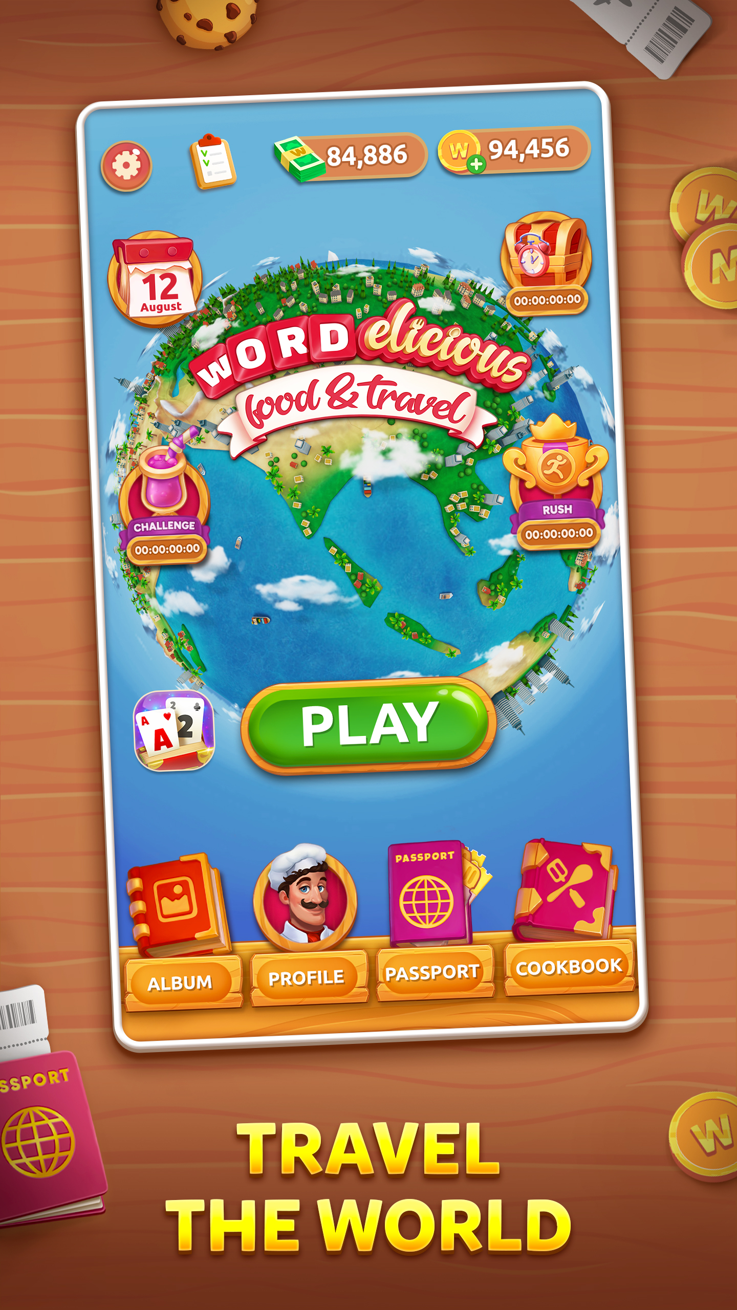 اسکرین شات 1 بازی Wordelicious: Food & Travel