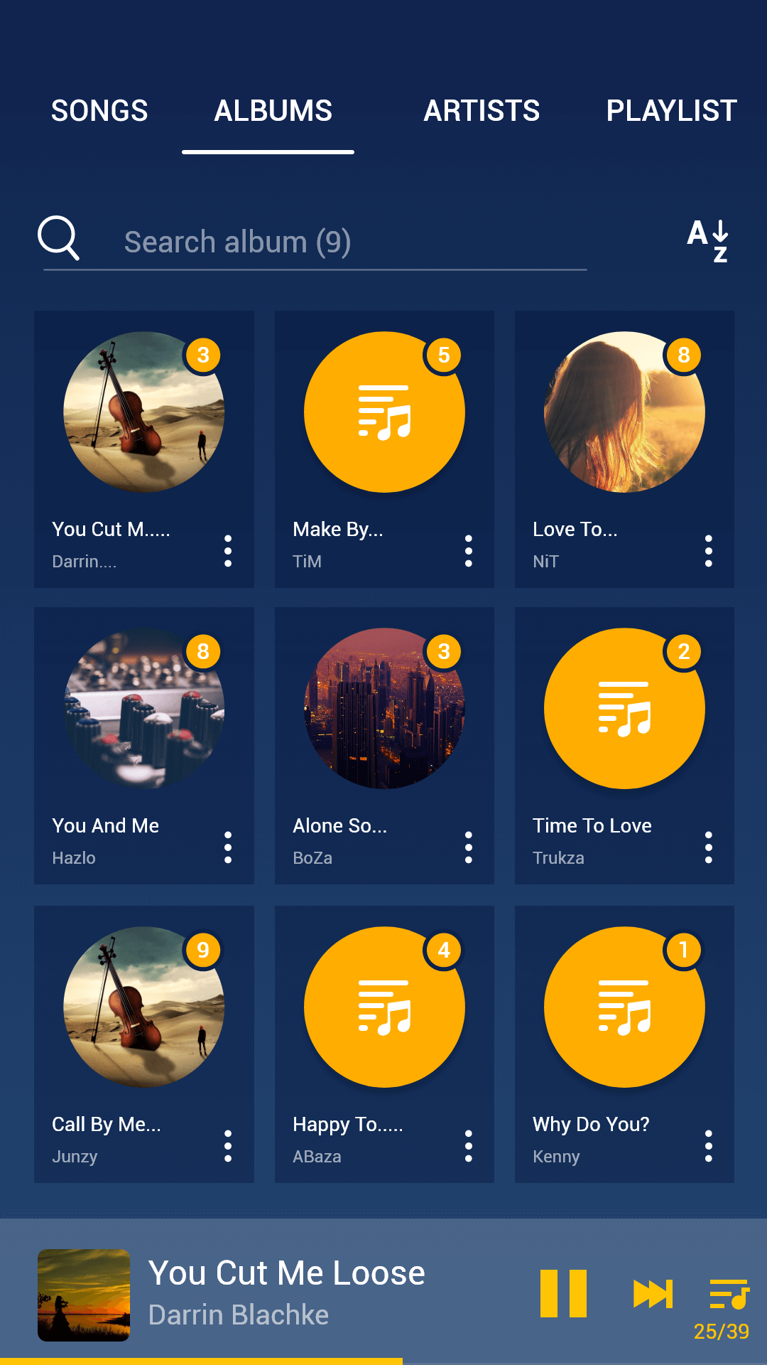اسکرین شات 2 برنامه Music Player - MP3 Player
