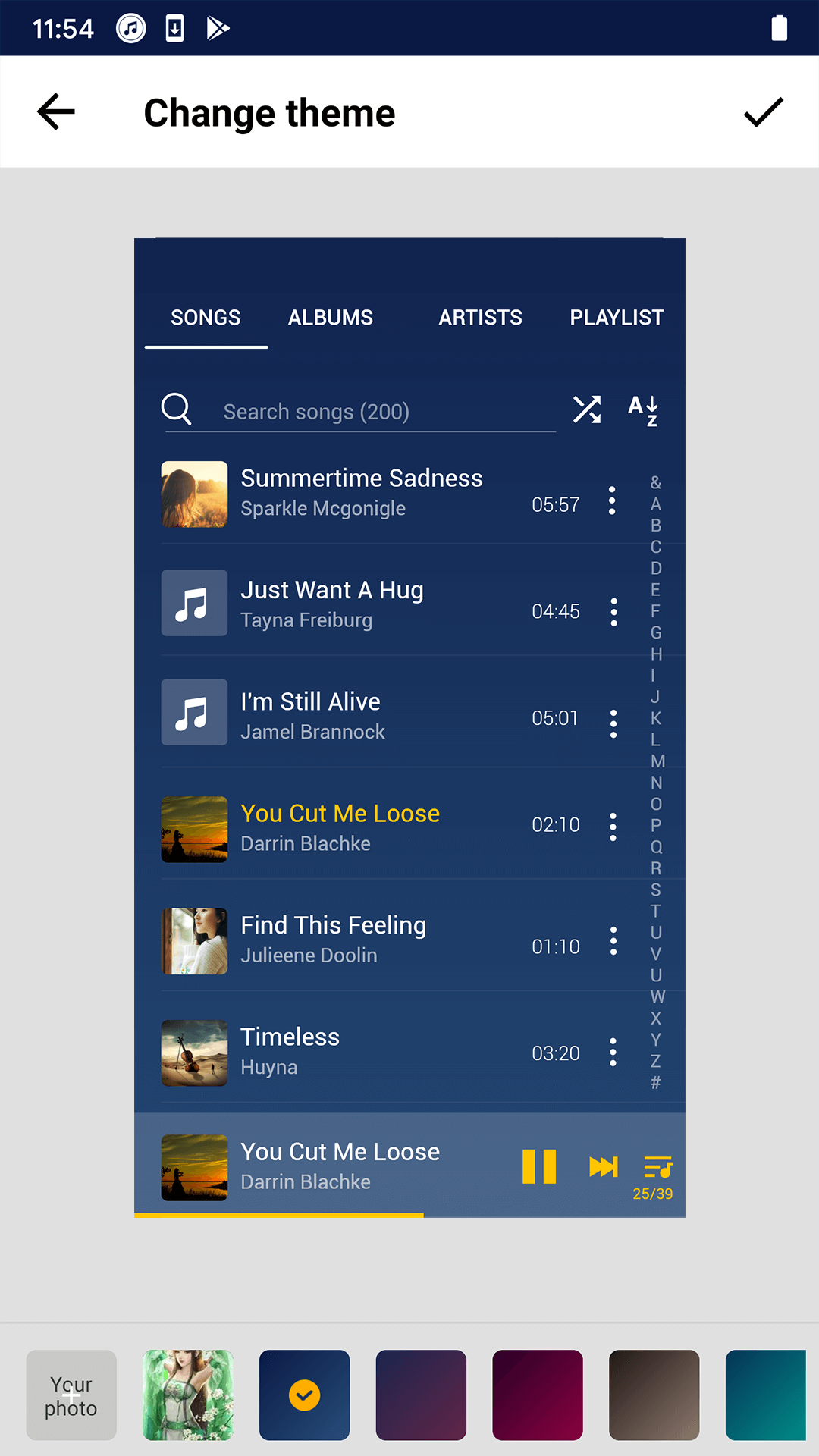 اسکرین شات 6 برنامه Music Player - MP3 Player
