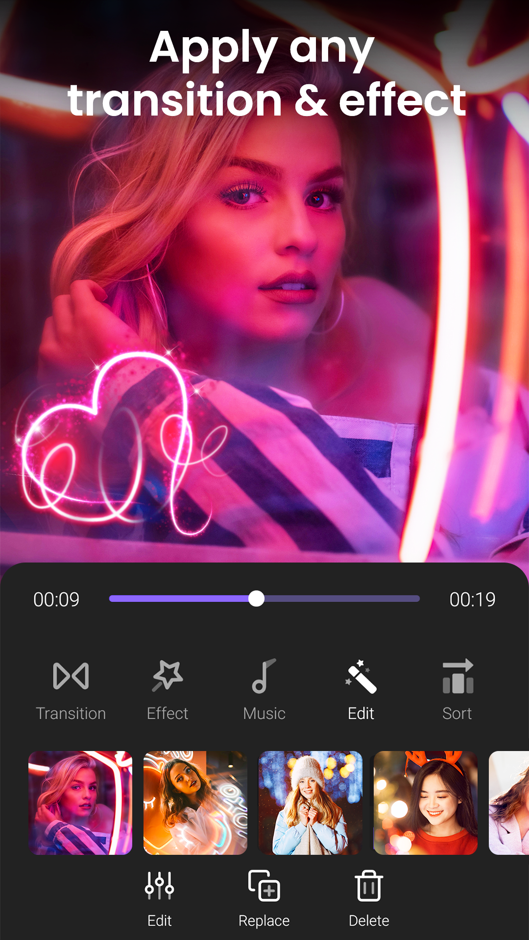 اسکرین شات 3 برنامه Photo video maker with music