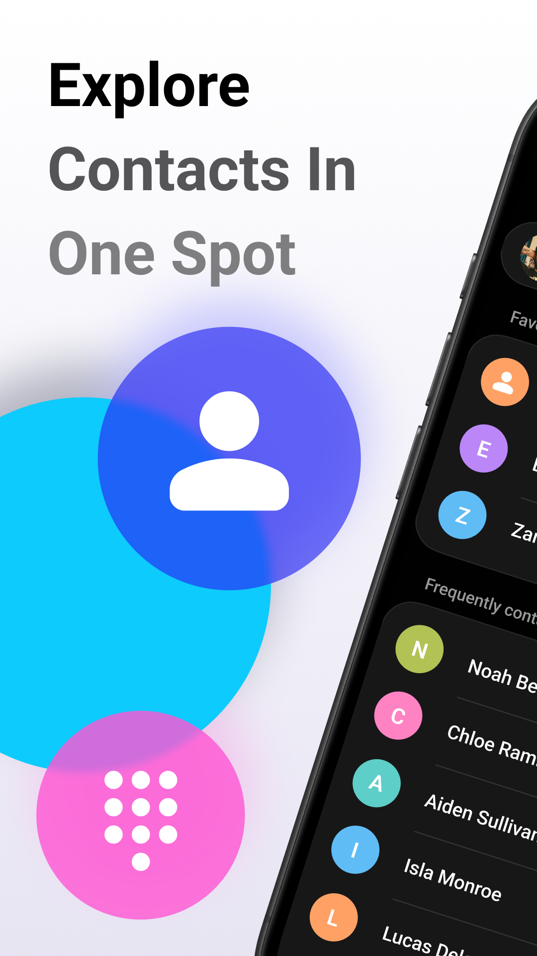 اسکرین شات 1 برنامه Phone Contacts