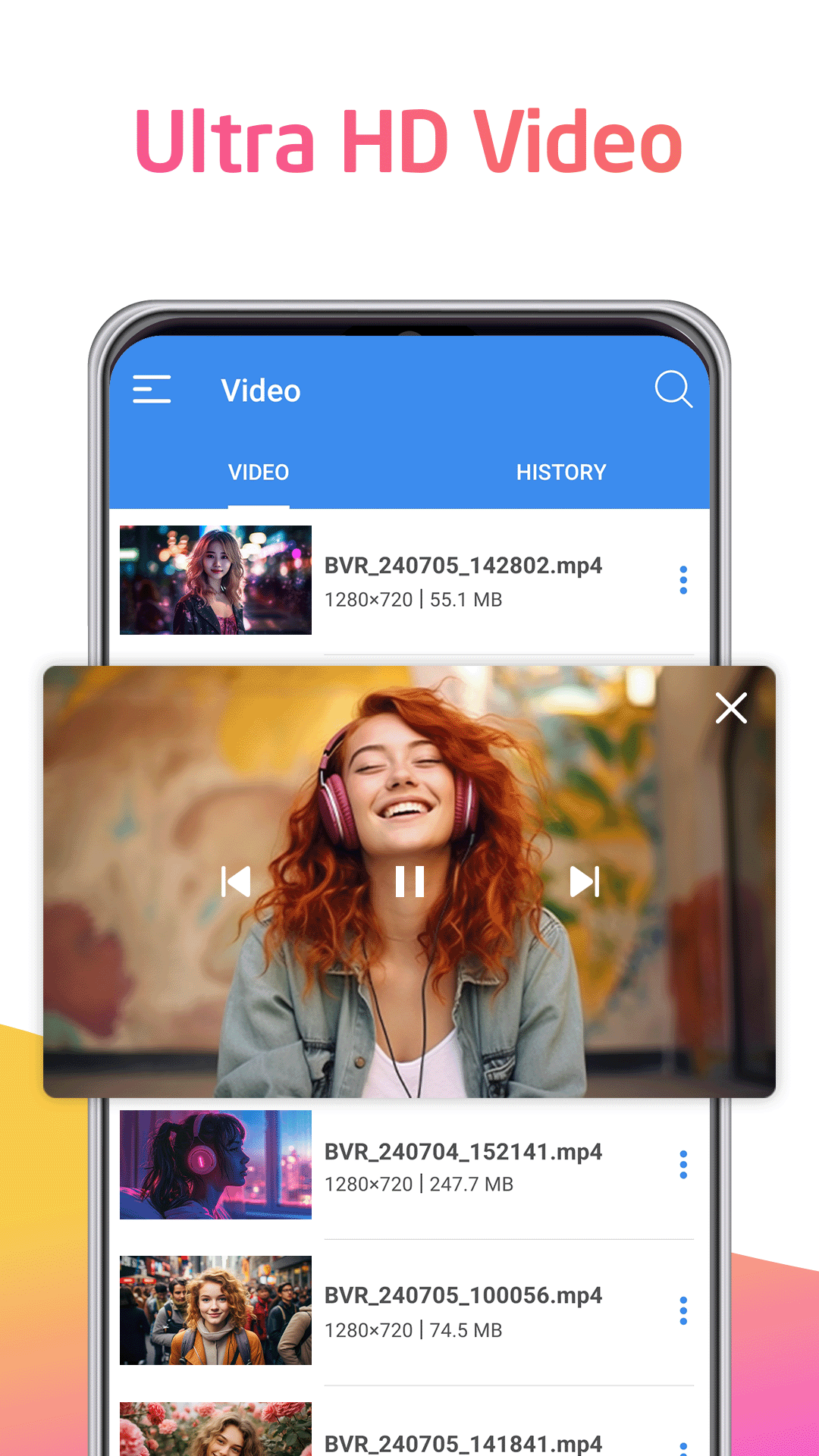 اسکرین شات 2 برنامه Video player