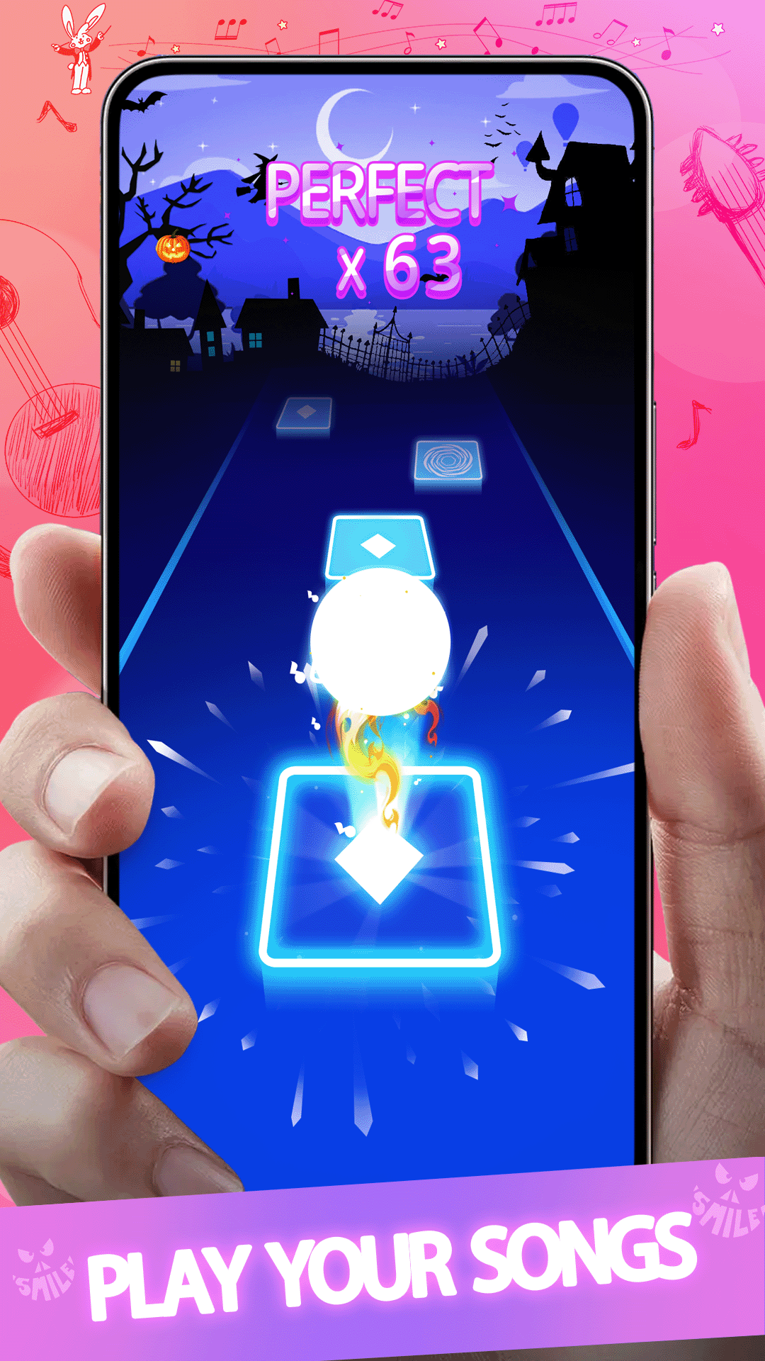 اسکرین شات 3 بازی Beat Ball Tiles Hop 3D