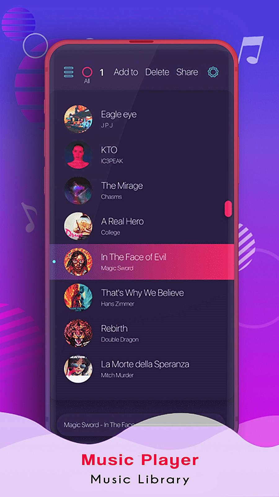 اسکرین شات 2 برنامه Music Player mate 60 pro