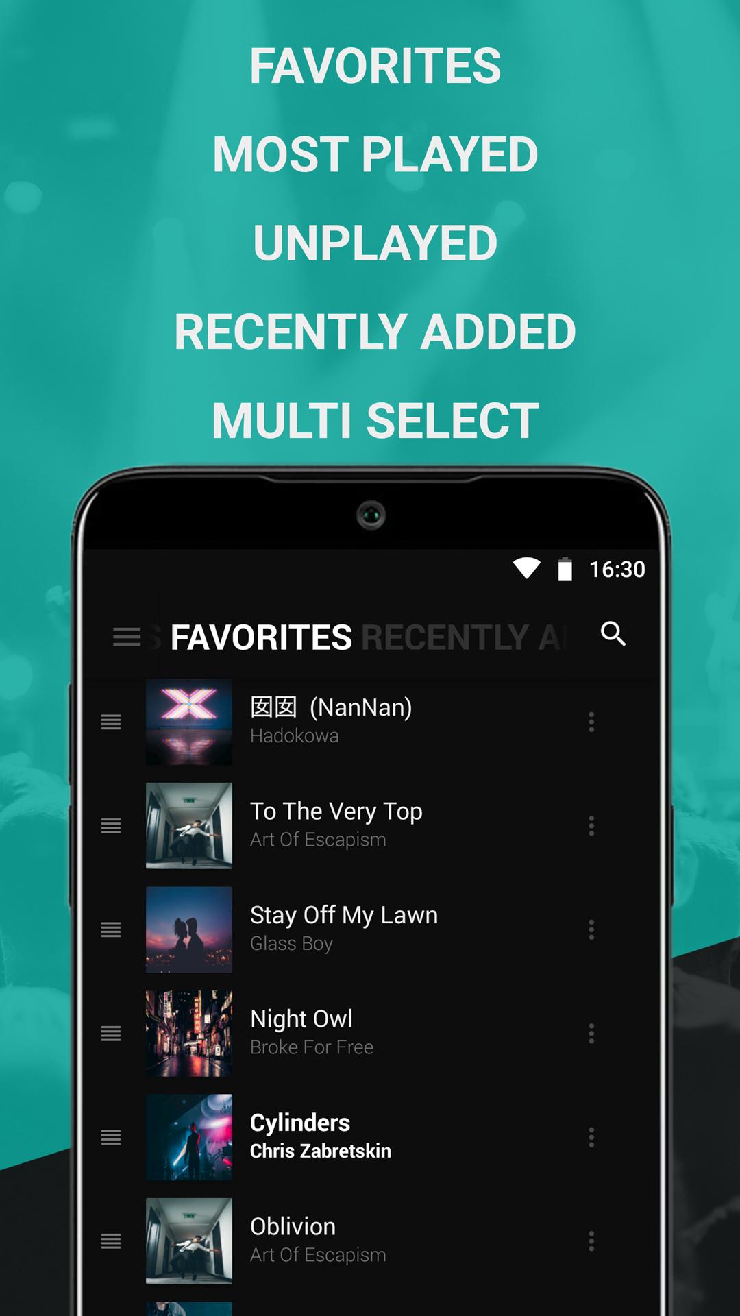 اسکرین شات 2 برنامه BlackPlayer Music Player