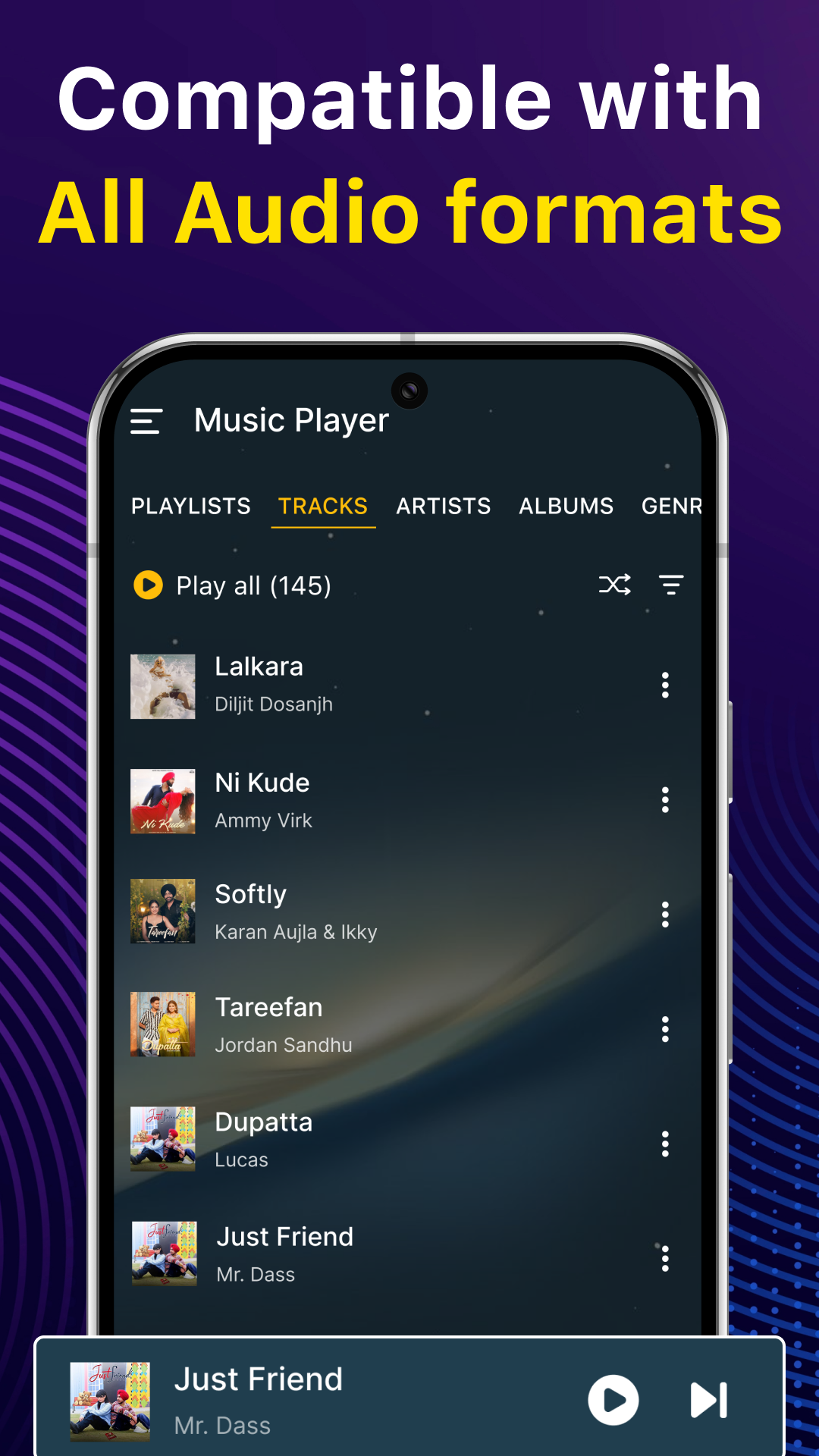 اسکرین شات 2 برنامه Music Player & MP3 Player