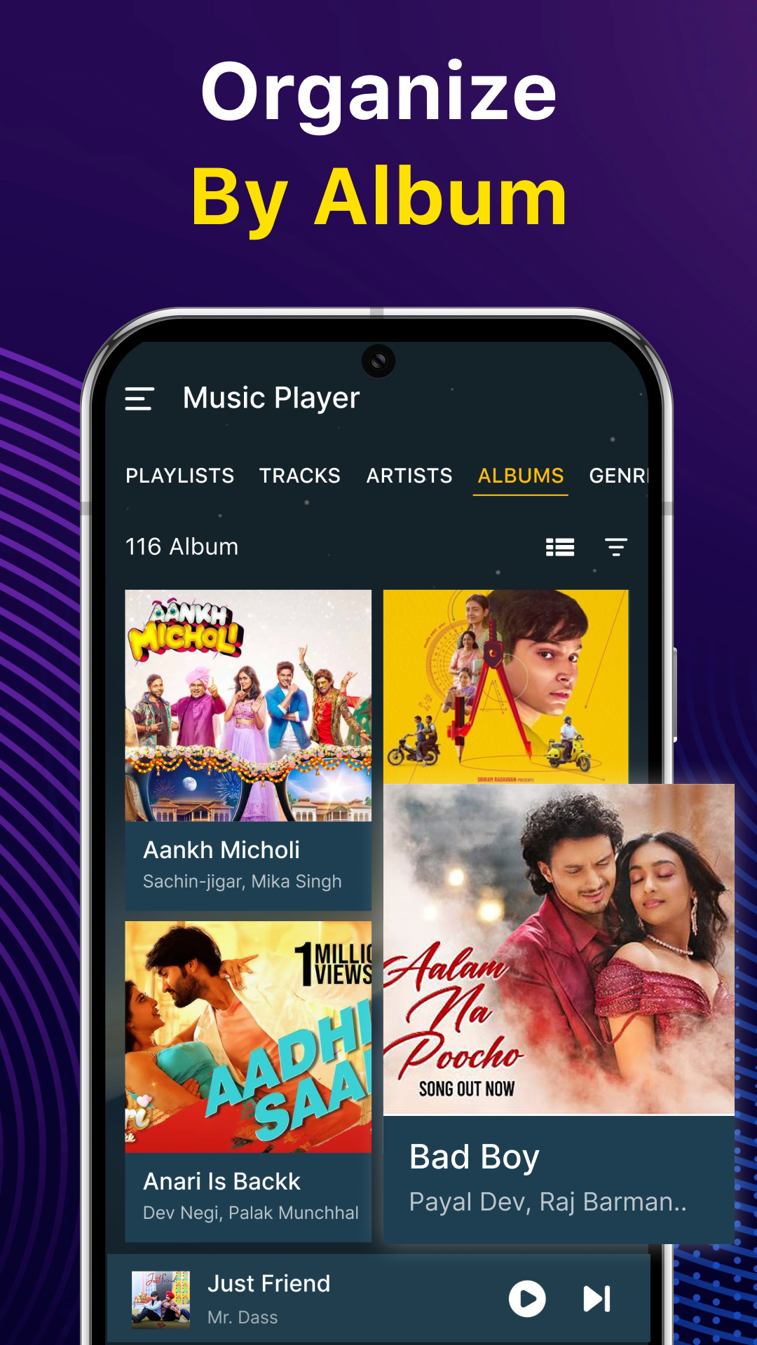 اسکرین شات 4 برنامه Music Player & MP3 Player