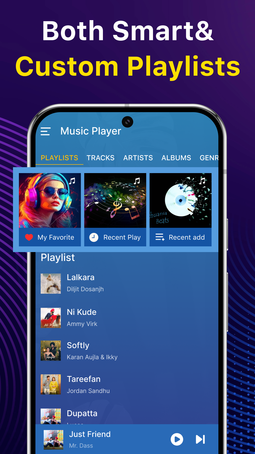 اسکرین شات 5 برنامه Music Player & MP3 Player