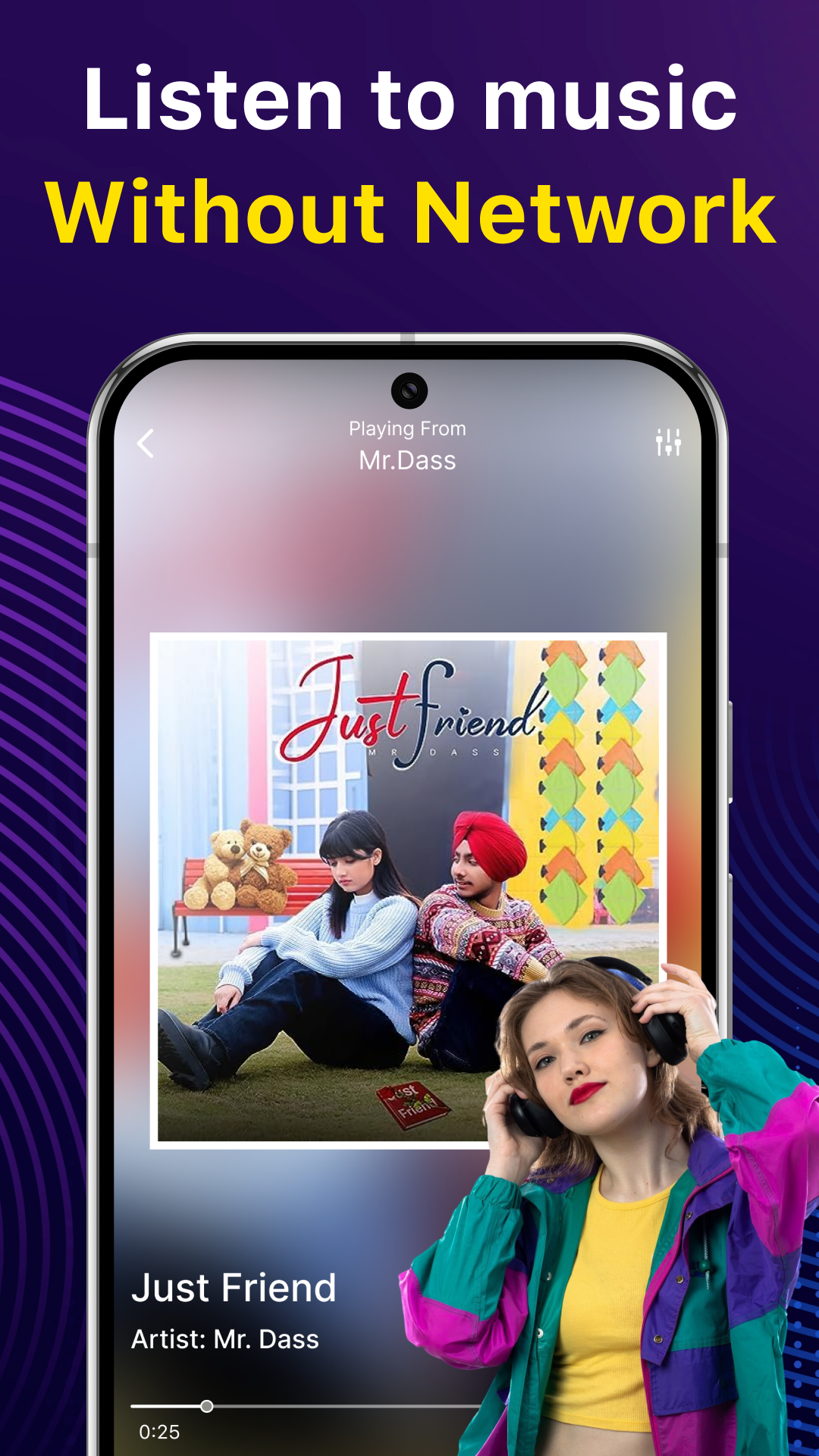 اسکرین شات 3 برنامه Music Player & MP3 Player