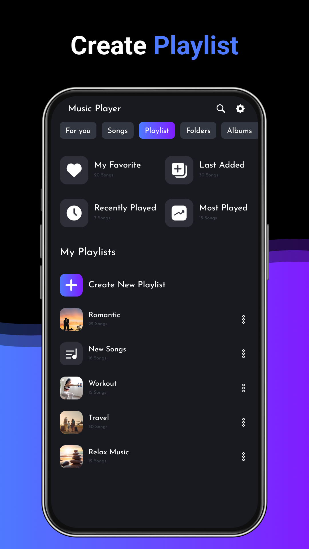 اسکرین شات 6 برنامه Music Player Mp3 Audio Player
