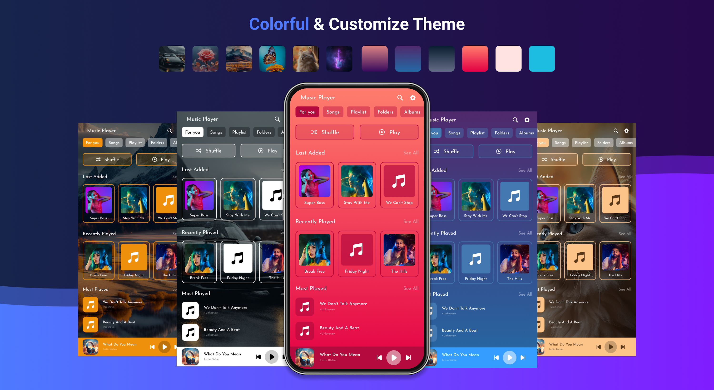اسکرین شات 4 برنامه Music Player Mp3 Audio Player