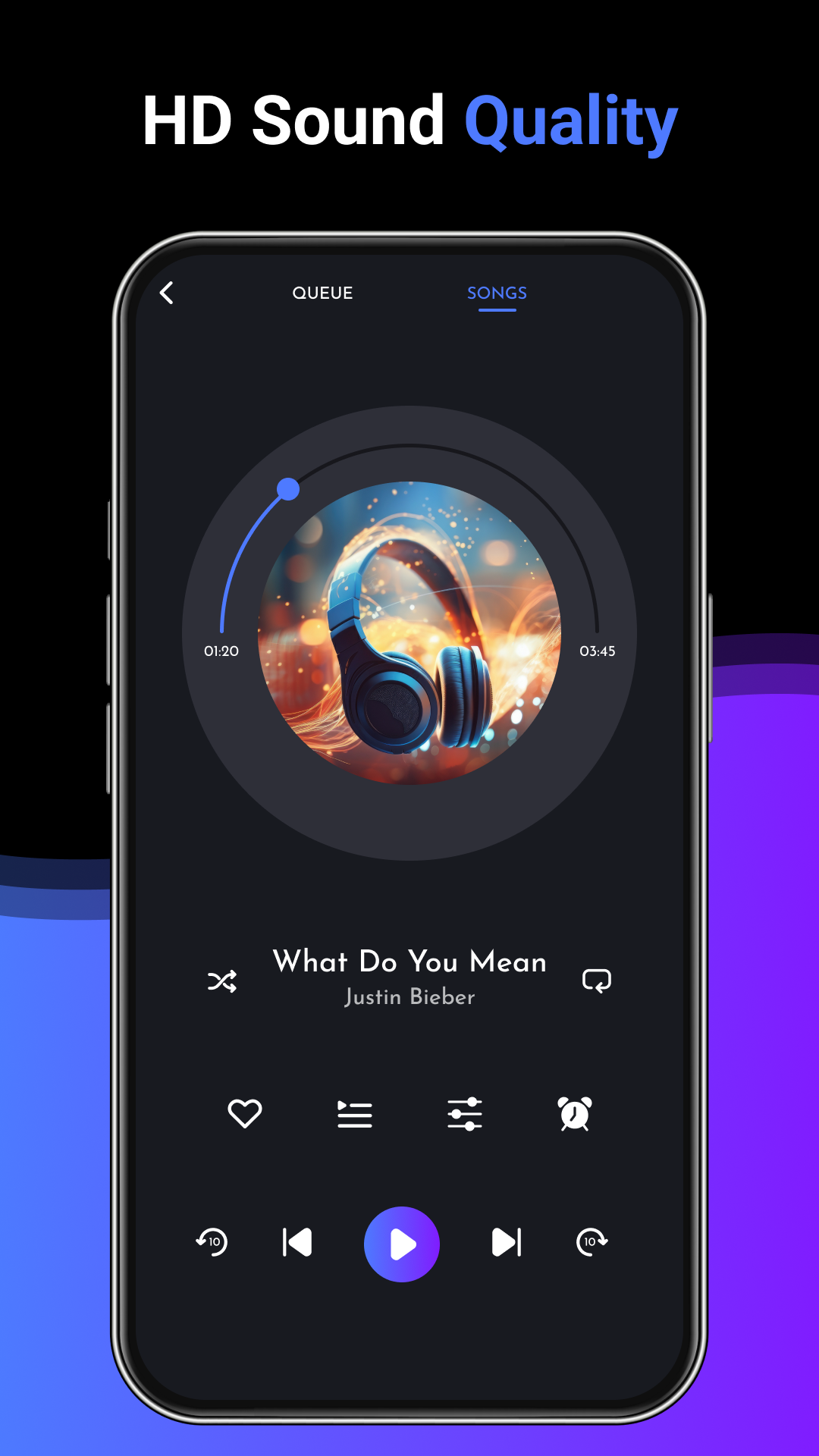 اسکرین شات 3 برنامه Music Player Mp3 Audio Player