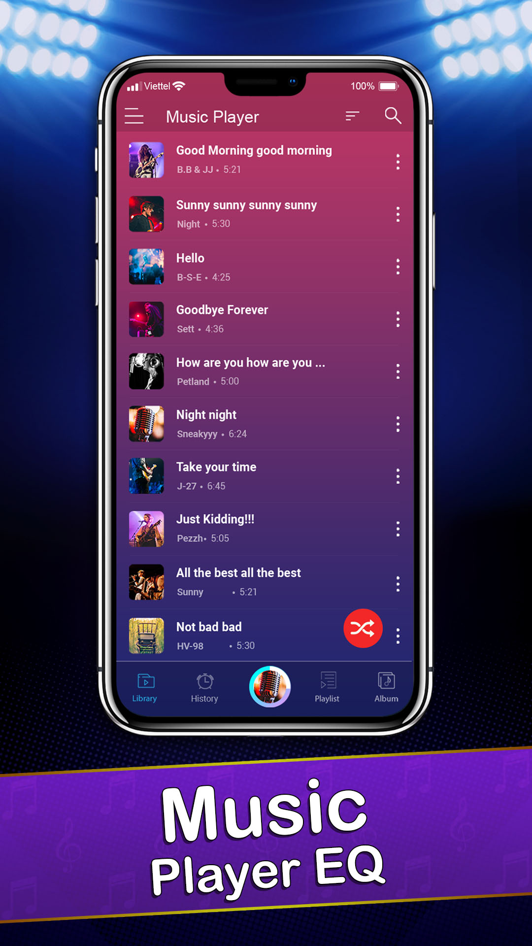 اسکرین شات 6 برنامه Music Player 2025: Deep Bass
