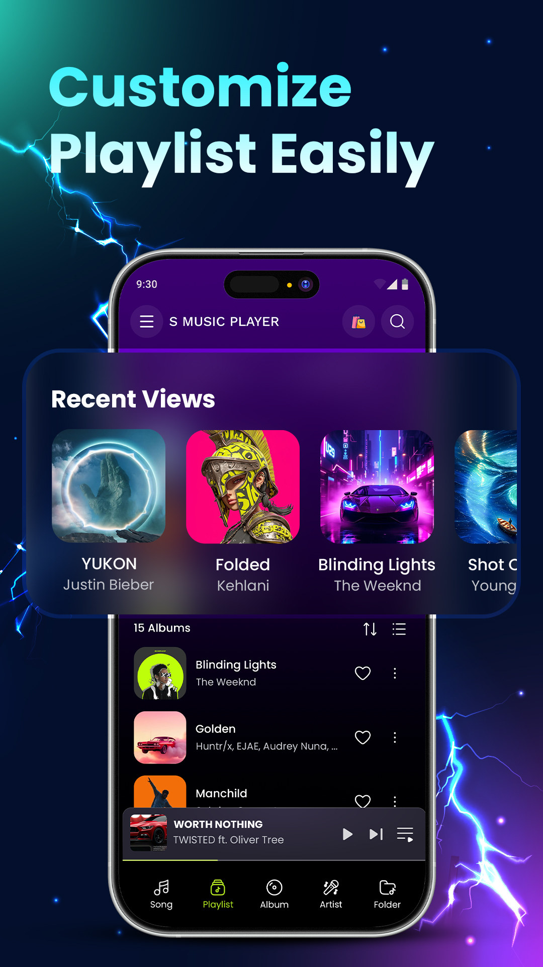 اسکرین شات 6 برنامه Offline Music Player - MP3 App
