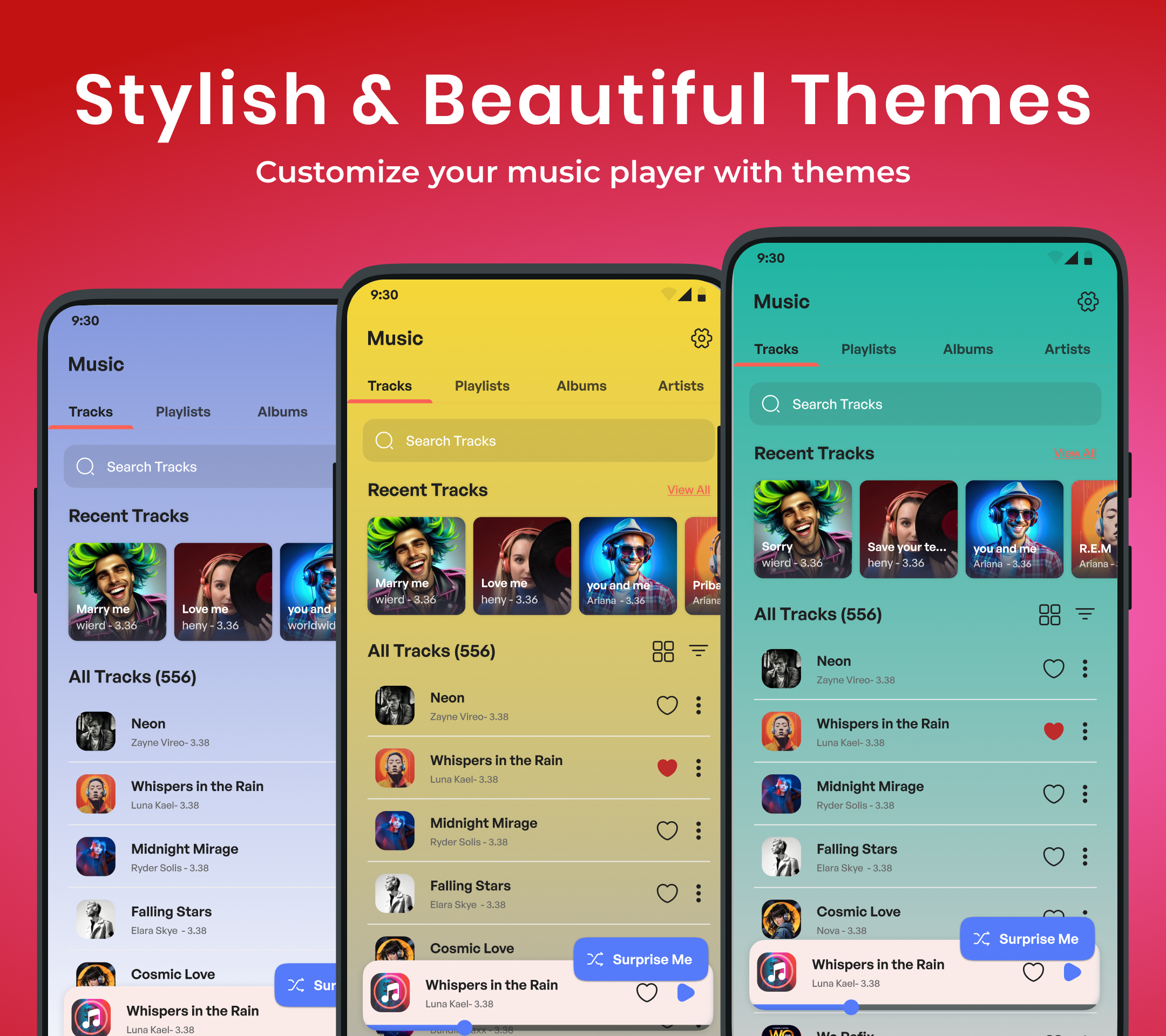 اسکرین شات 3 برنامه Music Player: Player Mp3 Music