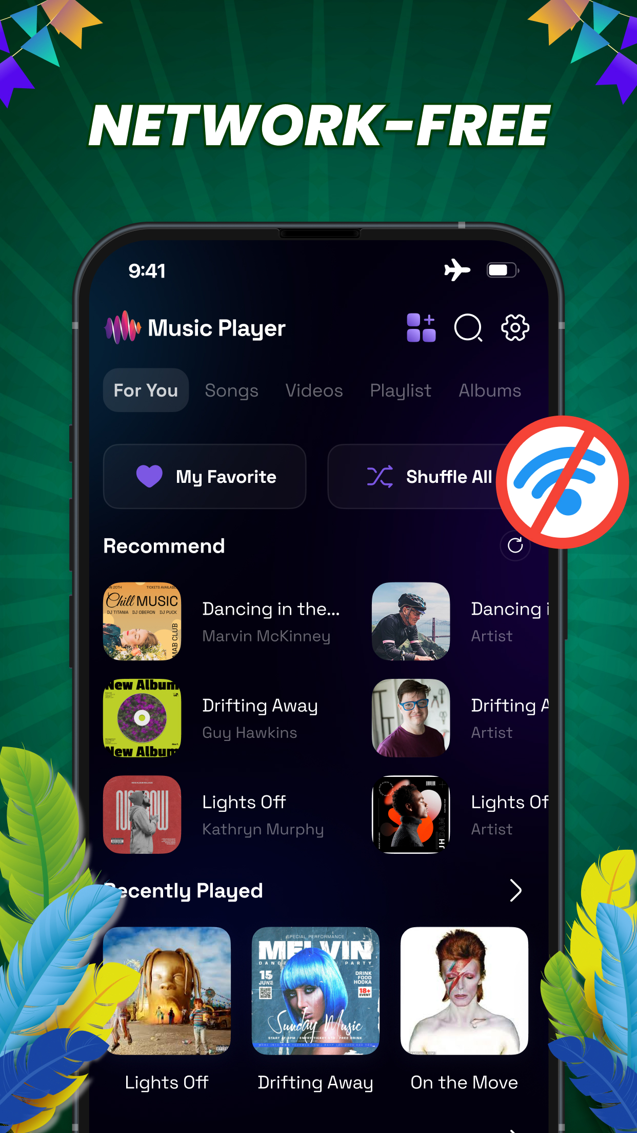 اسکرین شات 3 برنامه Play Music Files Offline App
