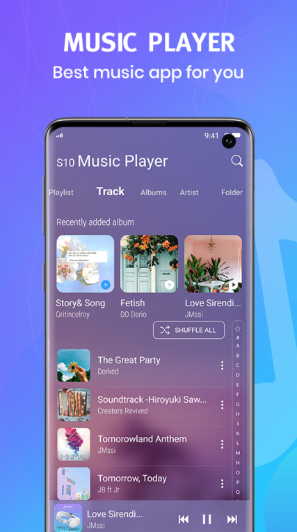 اسکرین شات 2 برنامه Music Player for Samsung: MP3