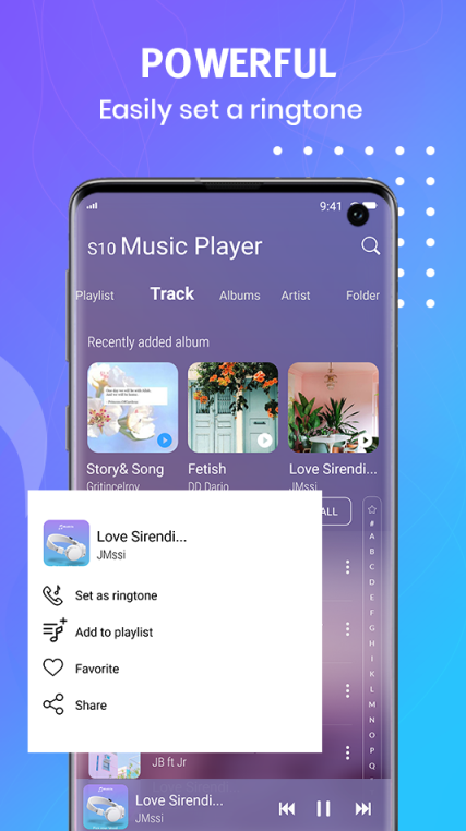 اسکرین شات 4 برنامه Music Player for Samsung: MP3