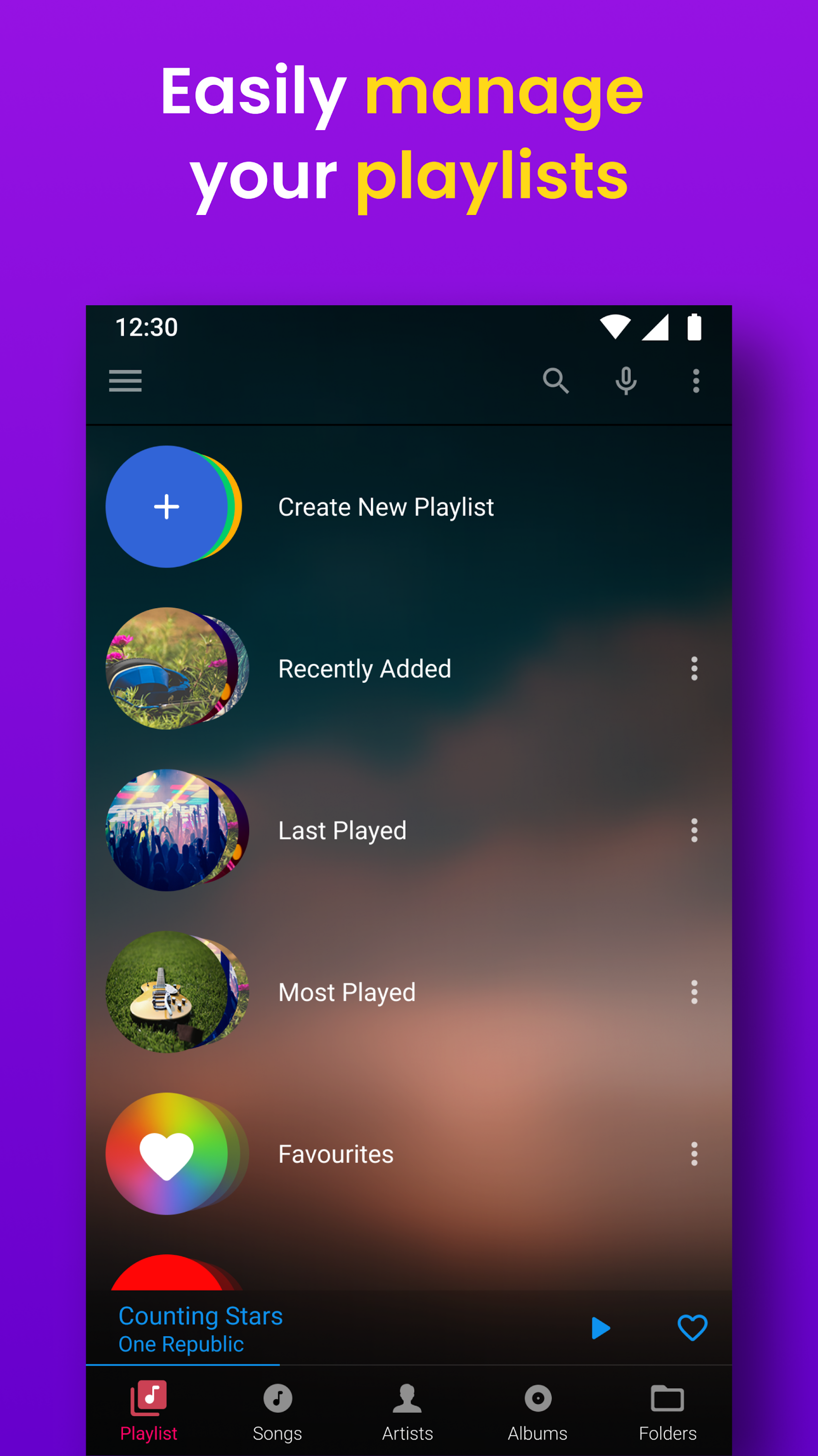 اسکرین شات برنامه Music Player - Audify Player 2