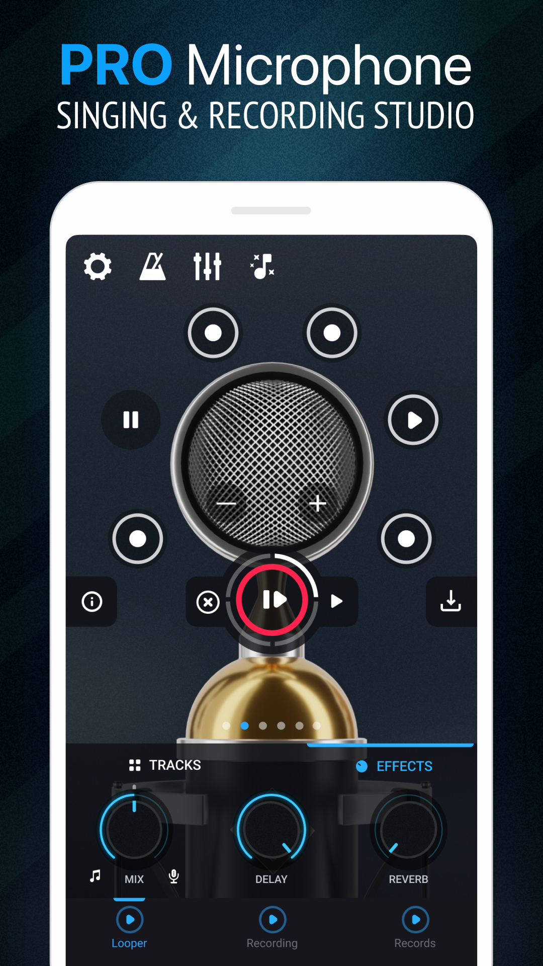 اسکرین شات 1 برنامه Pro Microphone