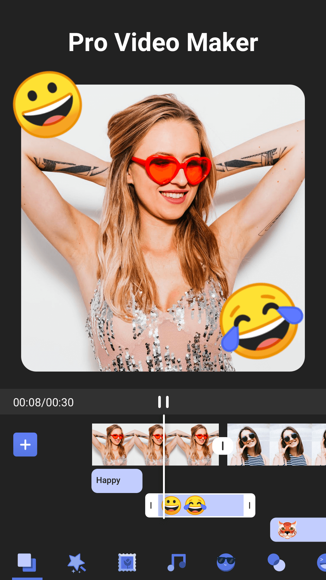 اسکرین شات 1 برنامه Video Maker: Photo Music Video