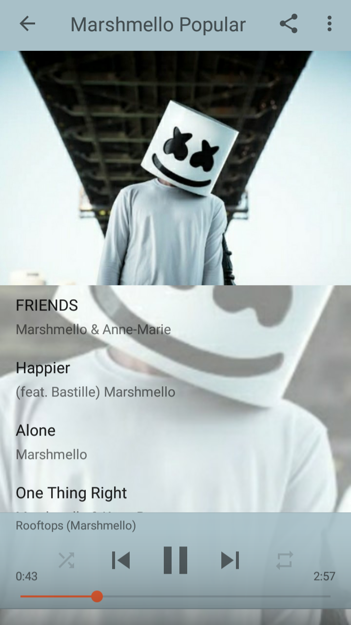 اسکرین شات 1 برنامه Marshmello Song -Full DJ Music