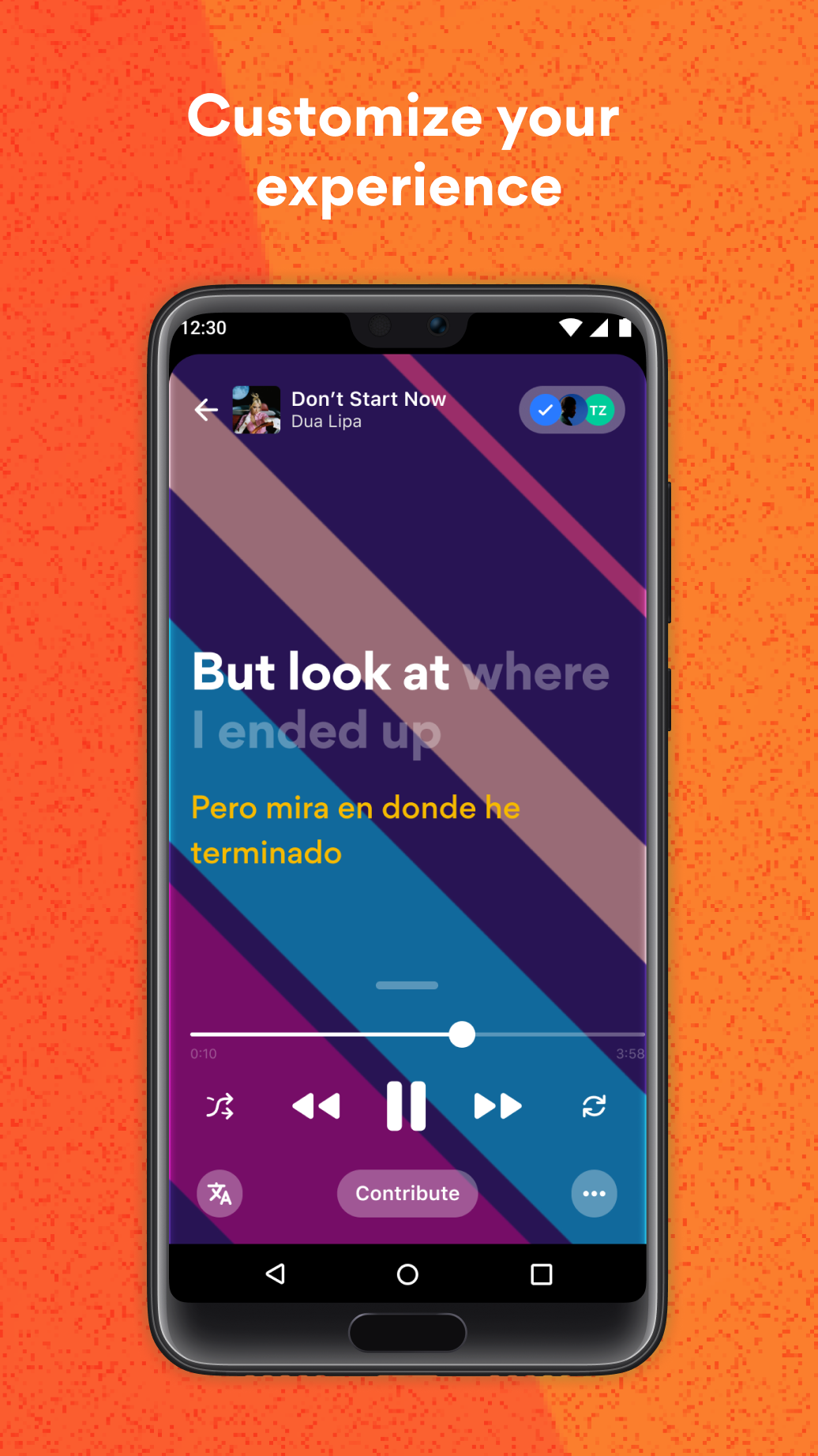 اسکرین شات 6 برنامه Musixmatch: lyrics finder