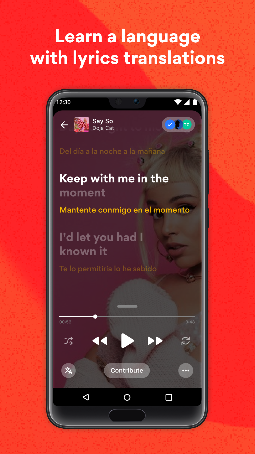 اسکرین شات 3 برنامه Musixmatch: lyrics finder