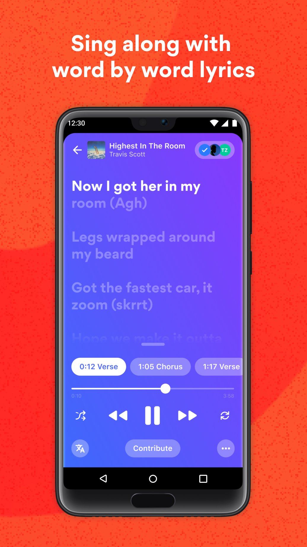 اسکرین شات 4 برنامه Musixmatch: lyrics finder