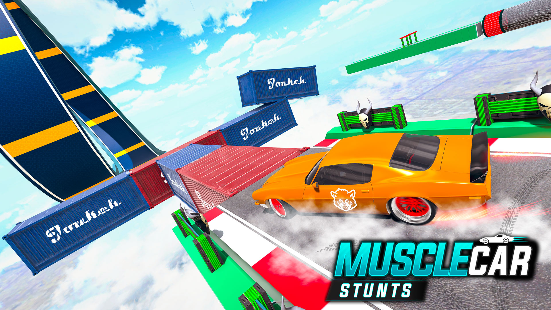 اسکرین شات 7 برنامه Muscle Car Stunts - Ramp Car
