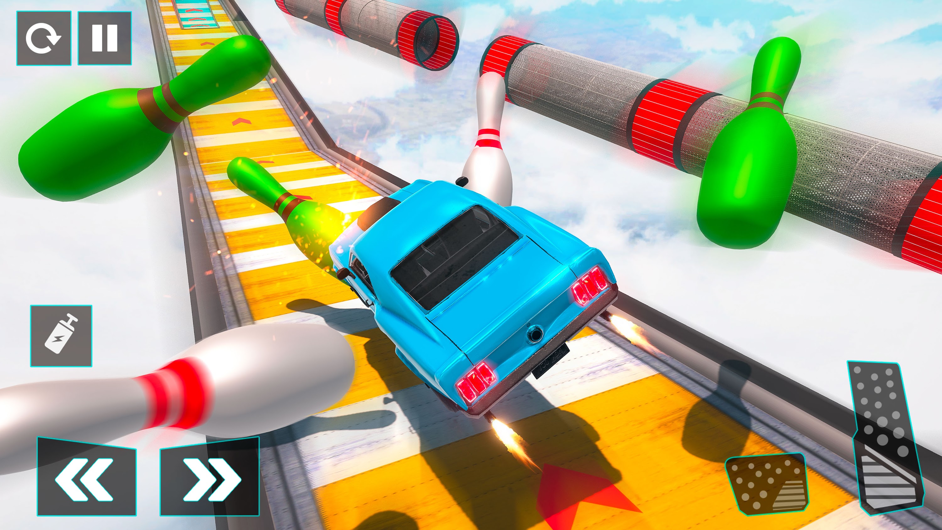اسکرین شات 6 برنامه Muscle Car Stunts - Ramp Car