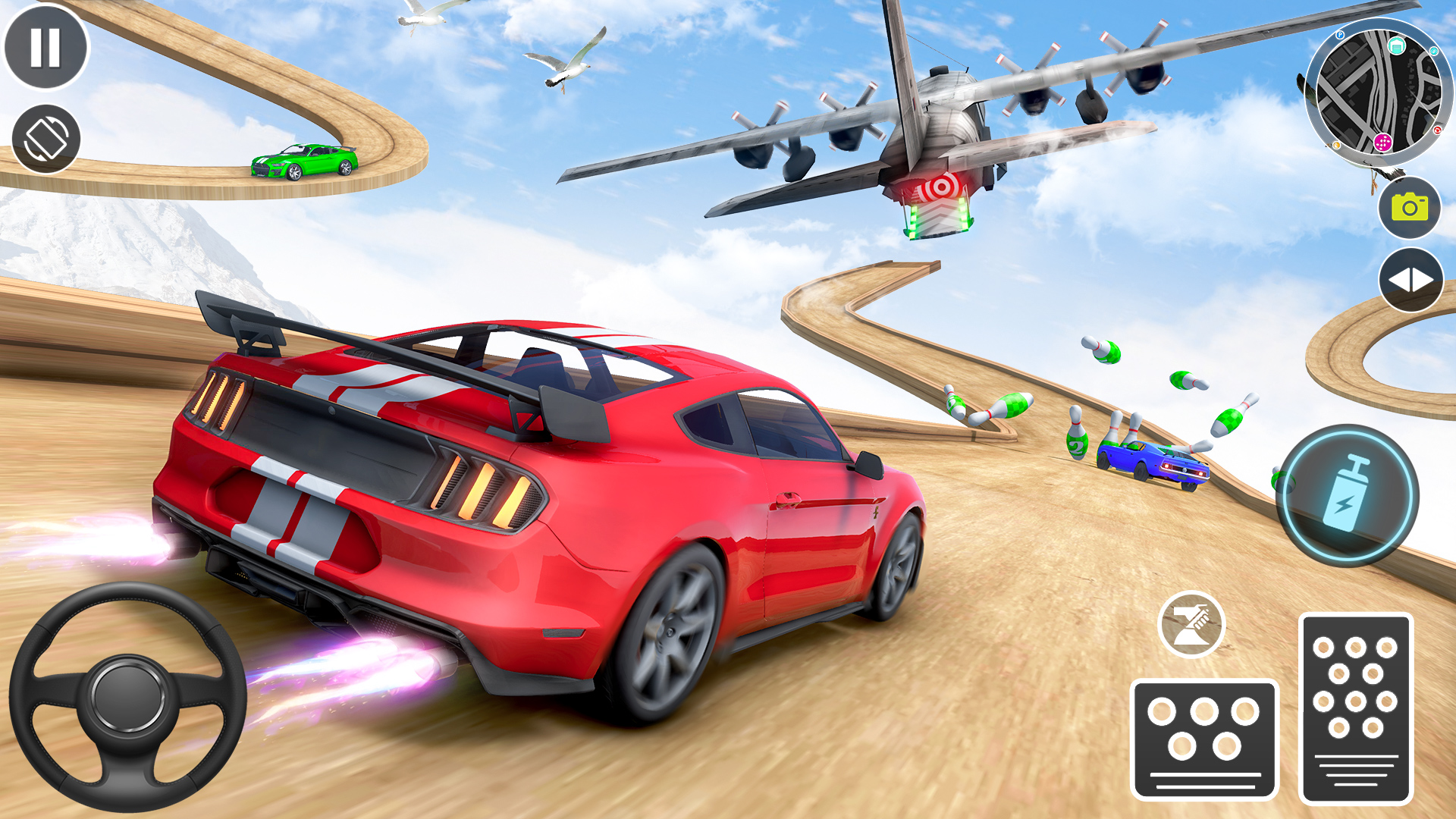 اسکرین شات 2 برنامه Muscle Car Stunts - Ramp Car