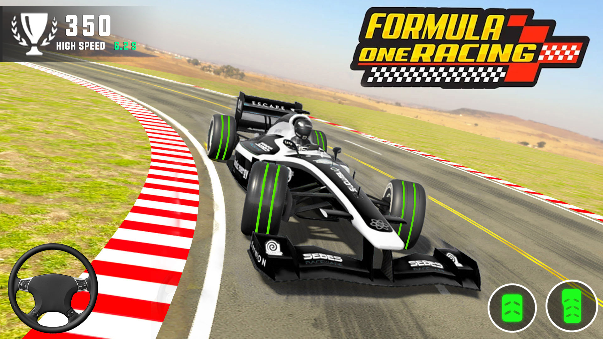 اسکرین شات 1 برنامه Formula Car Racing: Car Games