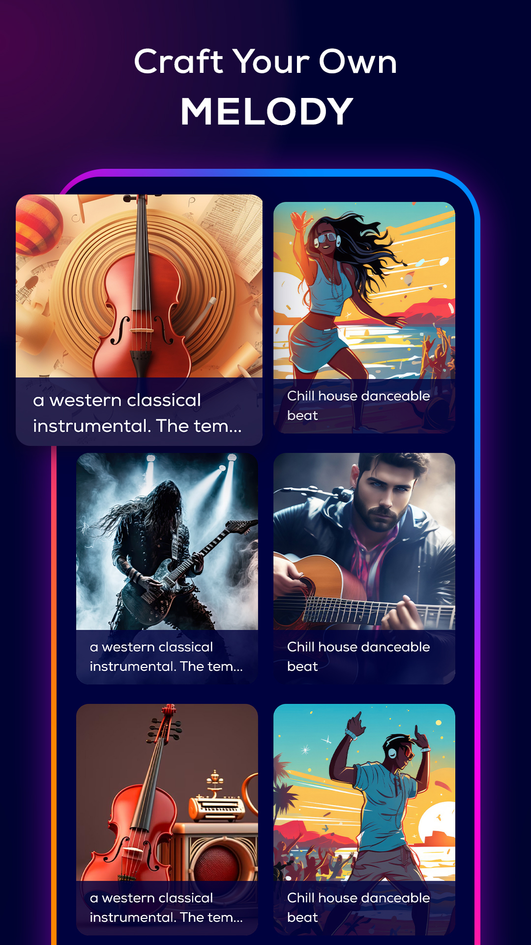اسکرین شات 4 برنامه MusyCraft: AI Music Generator
