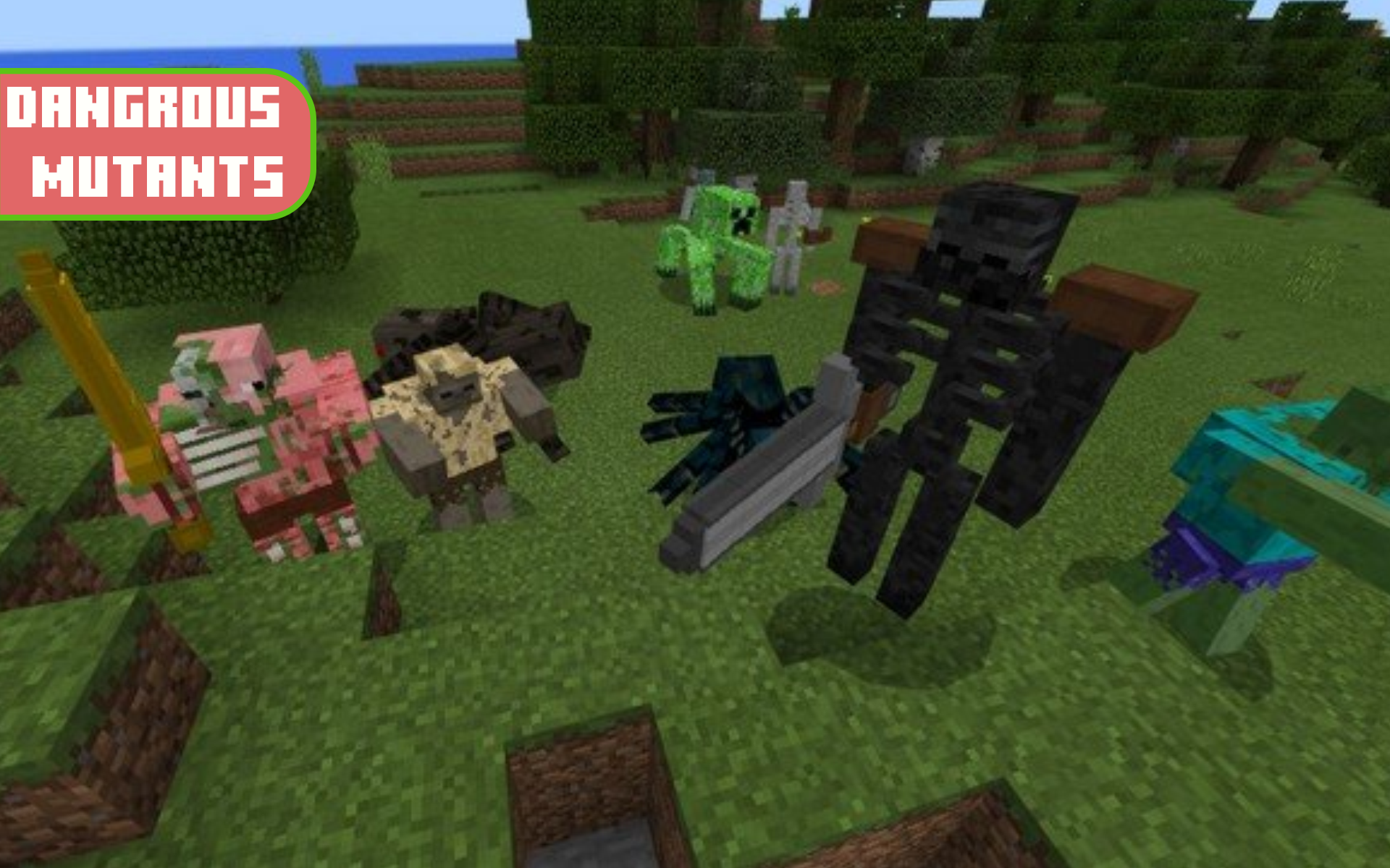 اسکرین شات 3 برنامه Mutant Creatures Mod Minecraft