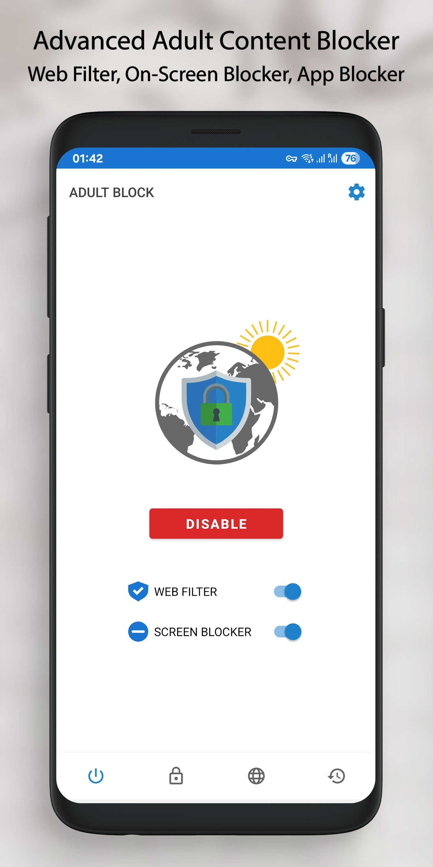 اسکرین شات 1 برنامه Adult Block: Porn Blocker