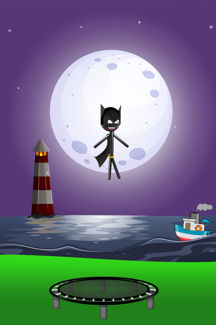 اسکرین شات 4 بازی Crazy Stickman Jump and Flip