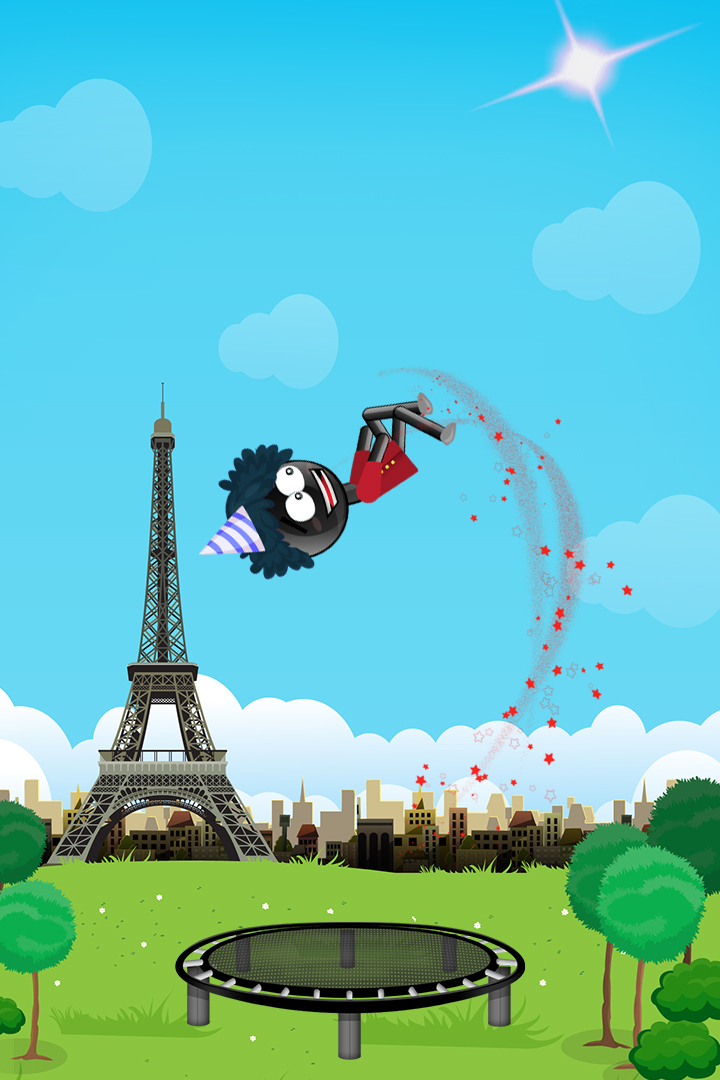 اسکرین شات 2 بازی Crazy Stickman Jump and Flip