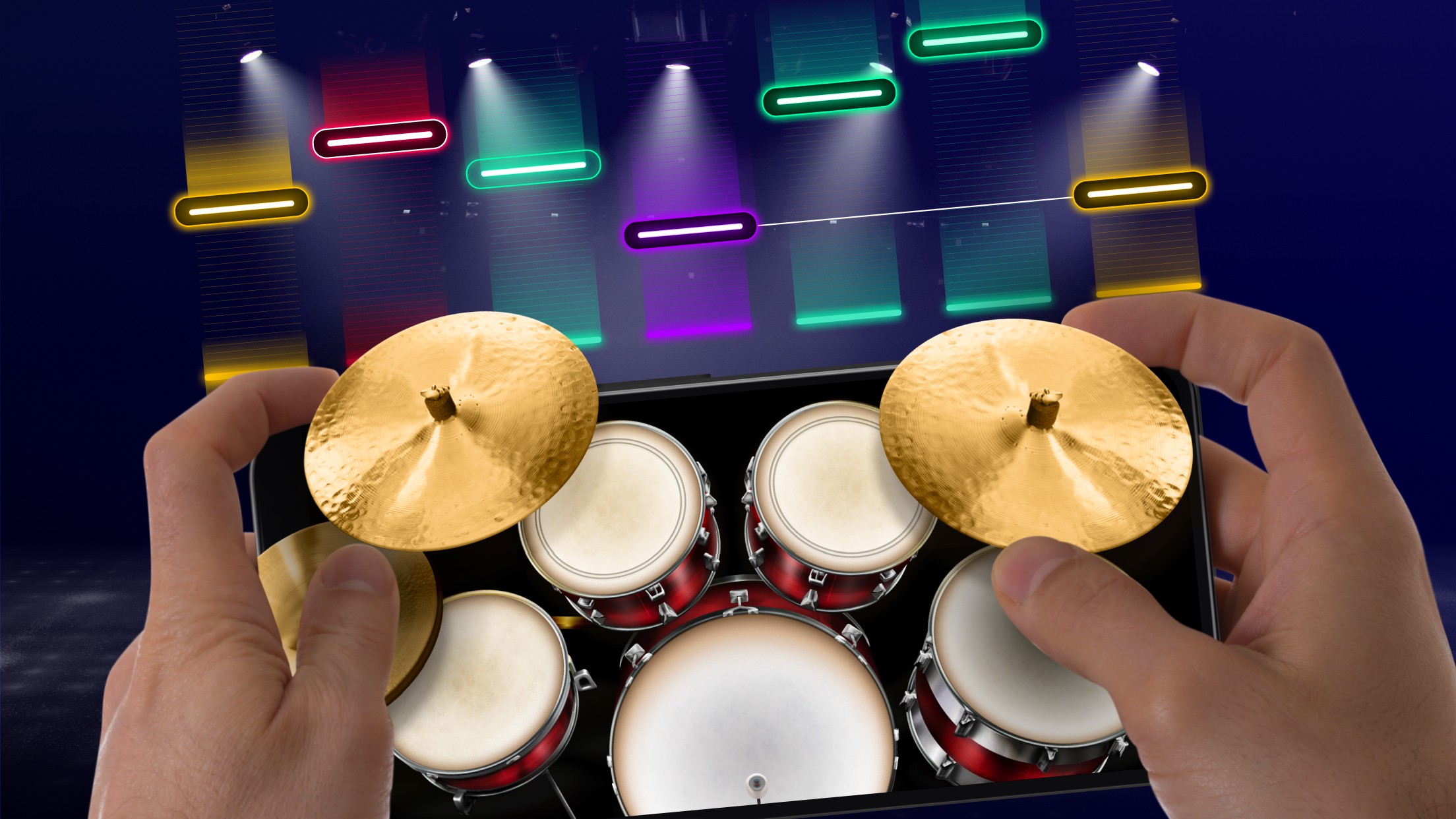 اسکرین شات 4 برنامه Drums: Real drum set