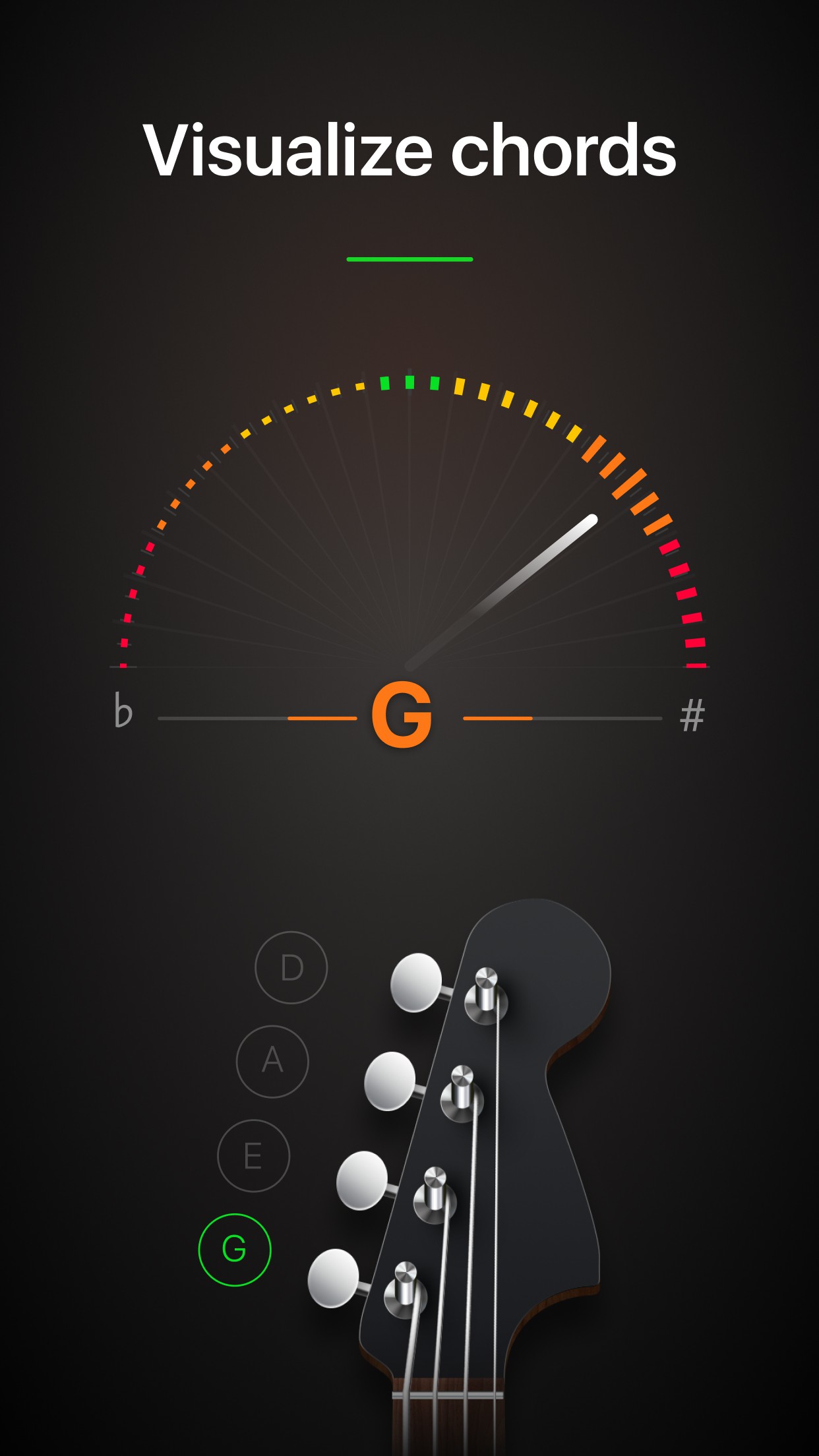 اسکرین شات 4 برنامه Guitar Tuner Pro: Music Tuning