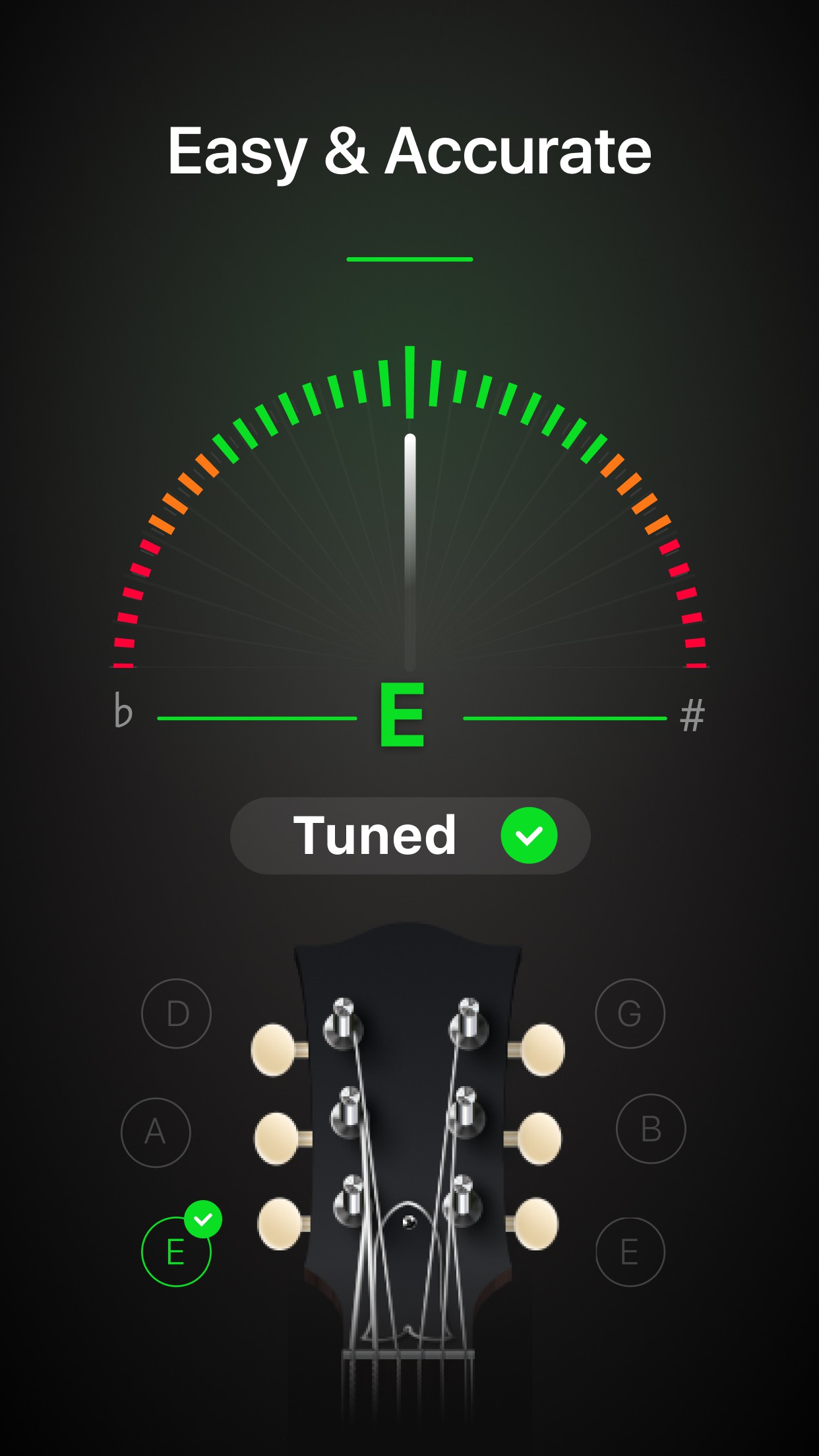 اسکرین شات 3 برنامه Guitar Tuner Pro: Music Tuning