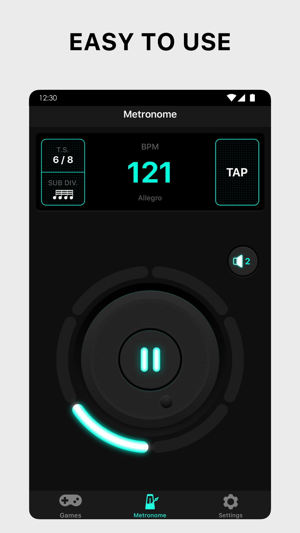 اسکرین شات 3 برنامه Metronome Pro - Beat & Tempo