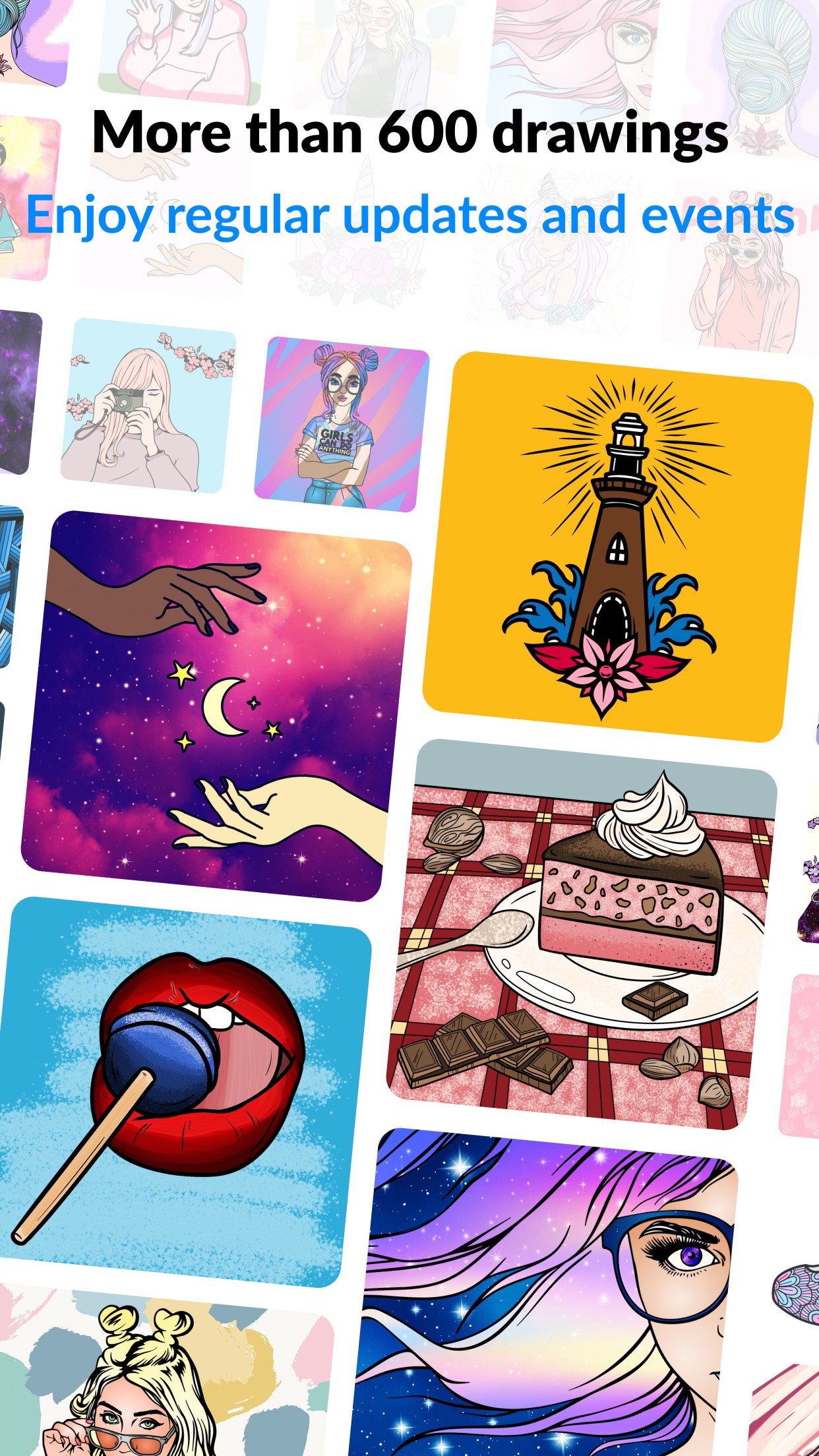 اسکرین شات 2 برنامه Color Pop - Fun Coloring Games