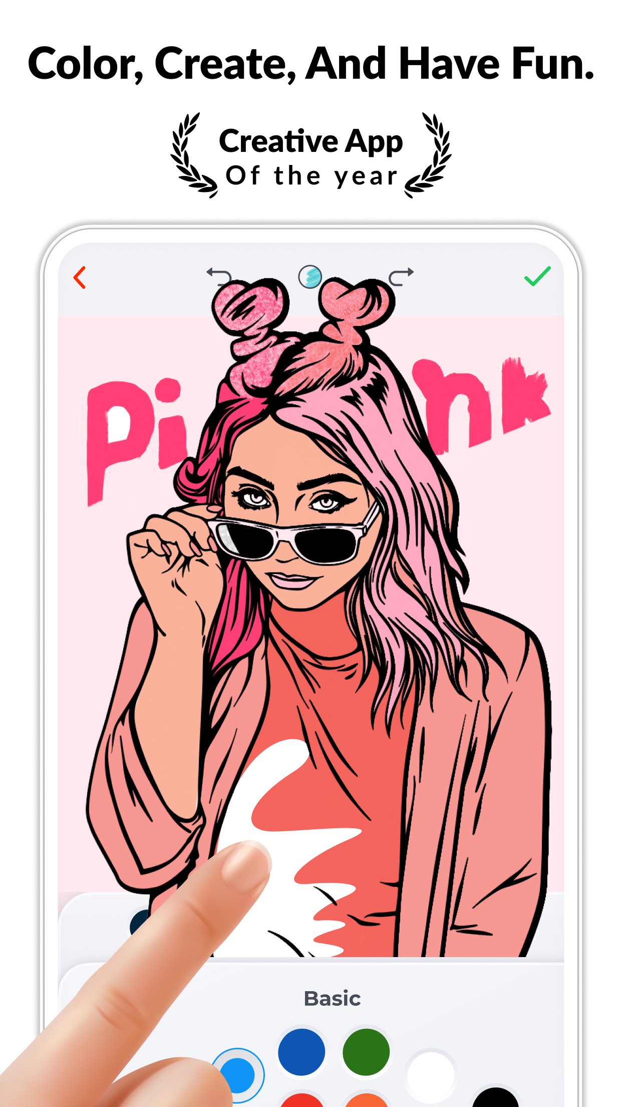 اسکرین شات 1 برنامه Color Pop - Fun Coloring Games