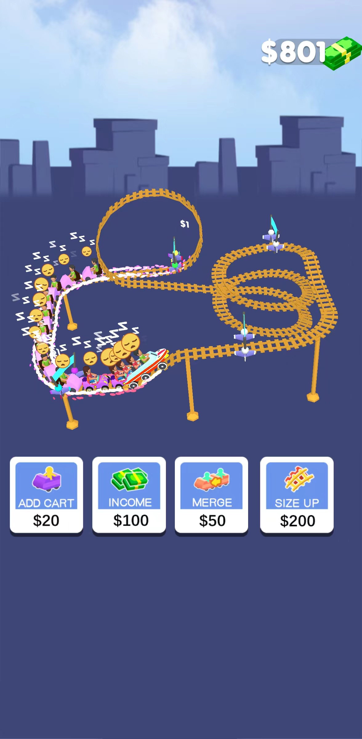 اسکرین شات 6 بازی Crazy Coaster Idle