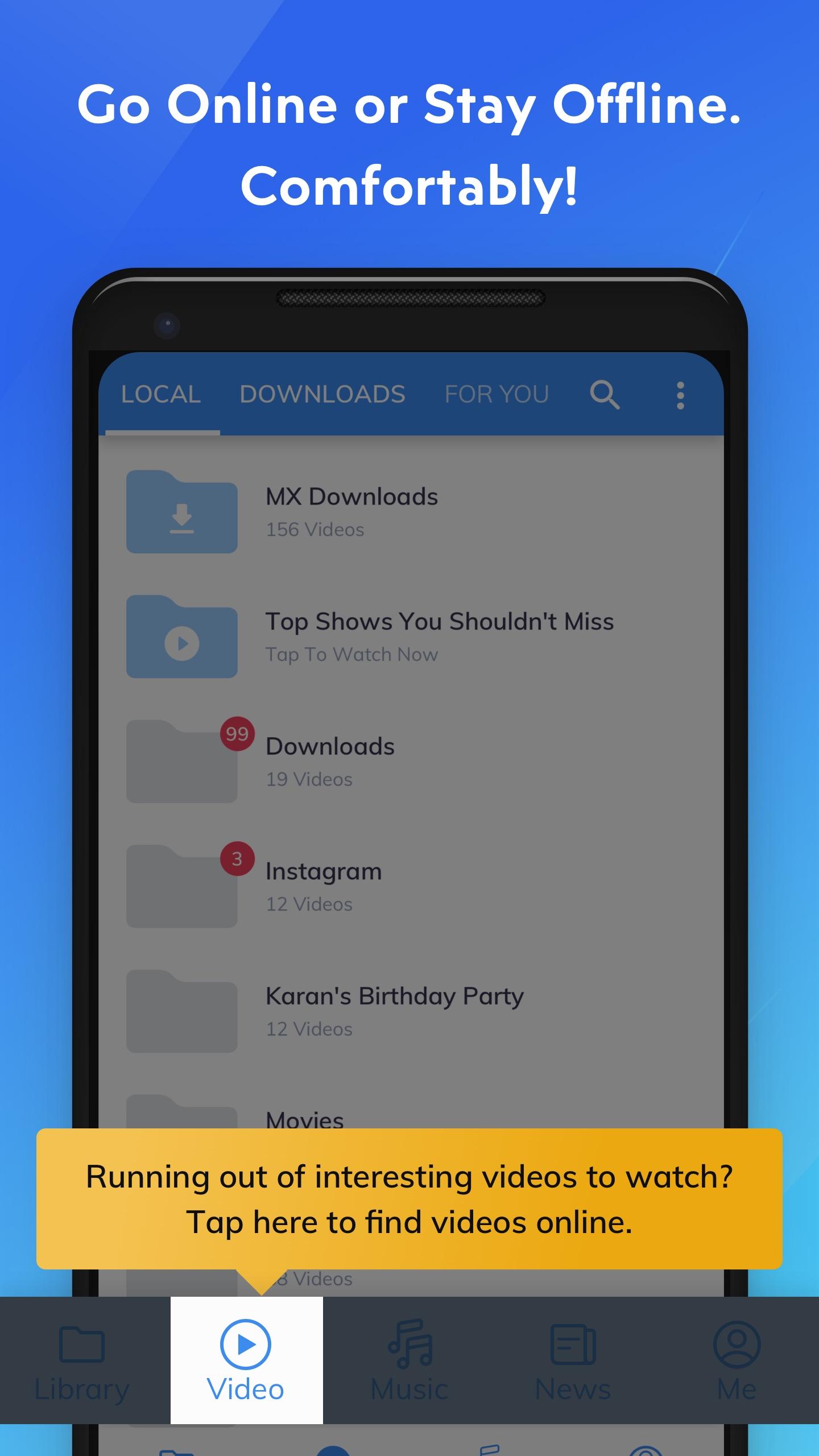 اسکرین شات 1 برنامه MX Player Beta