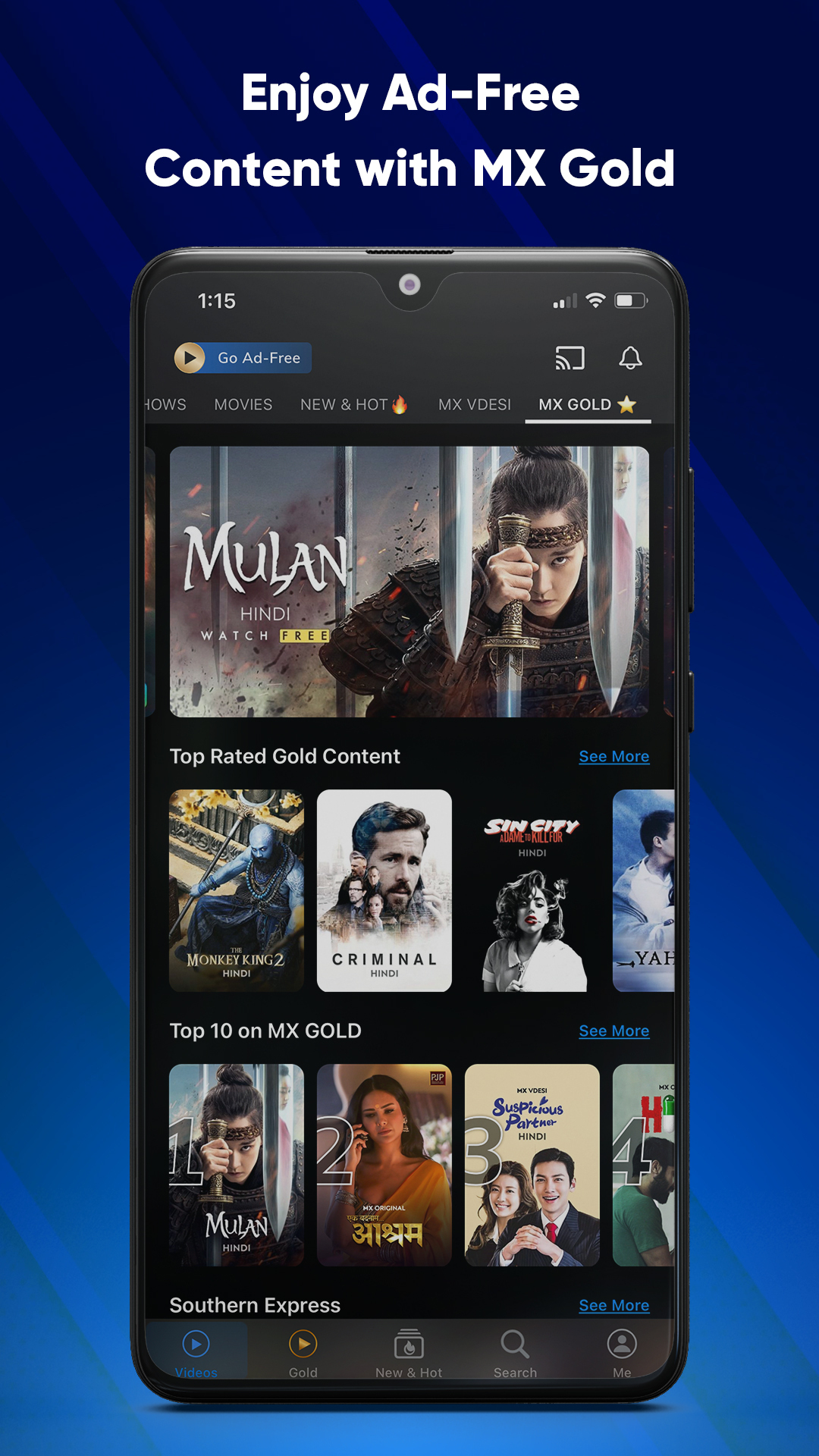 اسکرین شات 3 برنامه MX Player Online: OTT & Videos