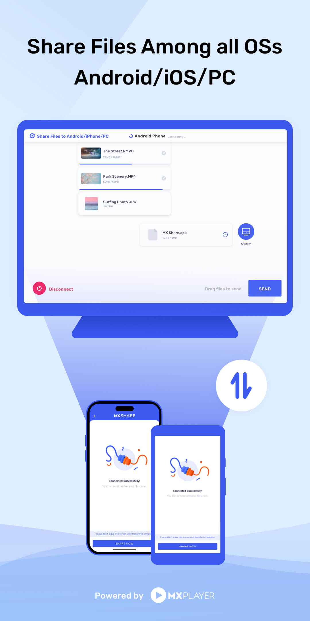 اسکرین شات 5 برنامه MX Share: File Share, Transfer